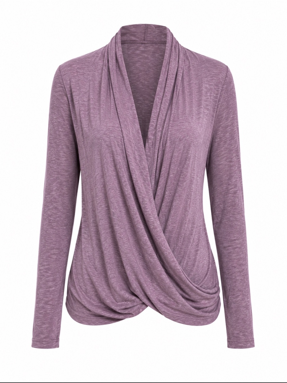 lululemon athletica Long Sleeve Draped Wrap Top in Dusty Purple - Picture 2 of 2